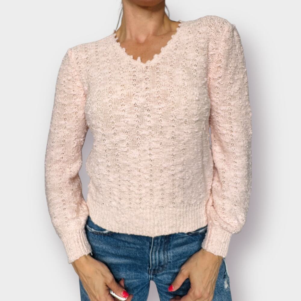 Vintage 80s‎ Bamberger’s baby pink sweater